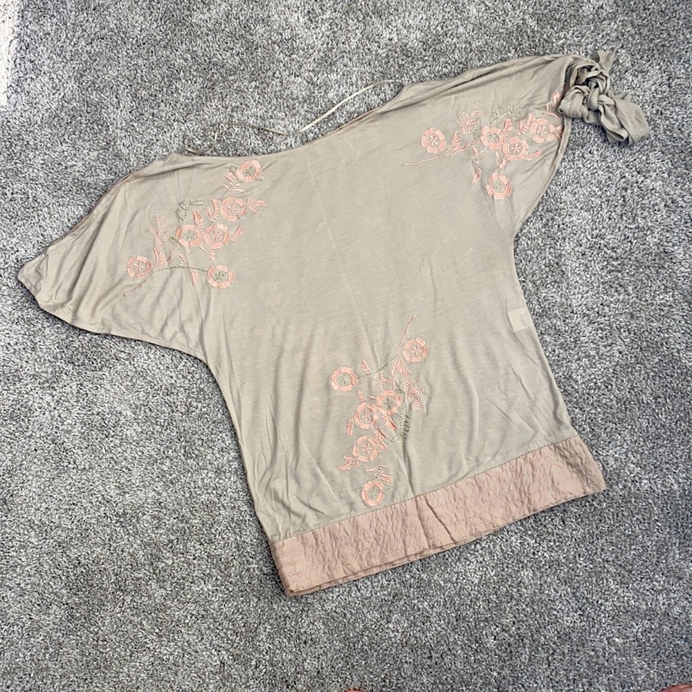 Beautiful embroidery Zara top with cold shoulders